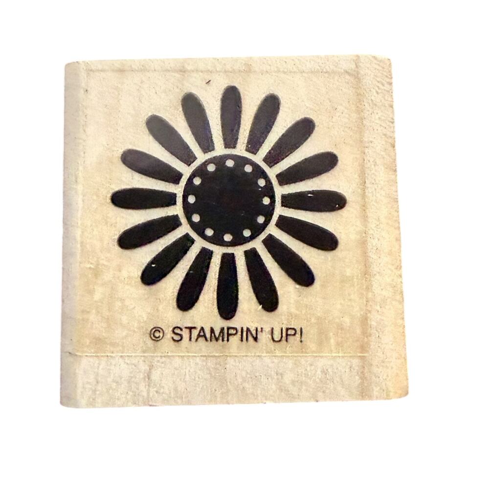 Stampin Up! Small Sunflower Flower Rubber Stamp